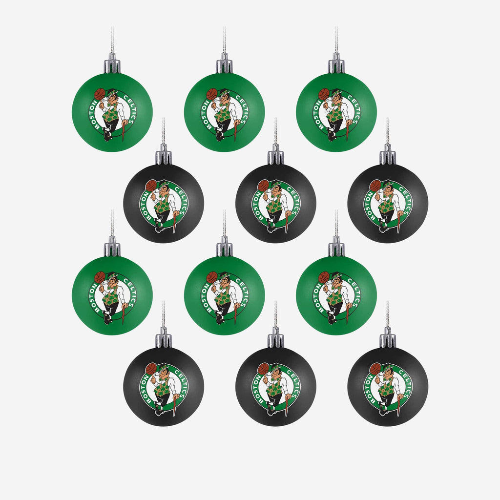 Boston Celtics 12 Pack Ball Ornament Set Foco - FOCO.com