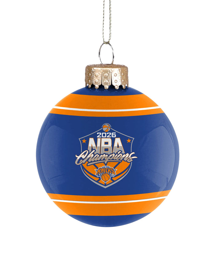 New York Knicks 2026 NBA Champions Glass Ball Ornament FOCO - FOCO.com