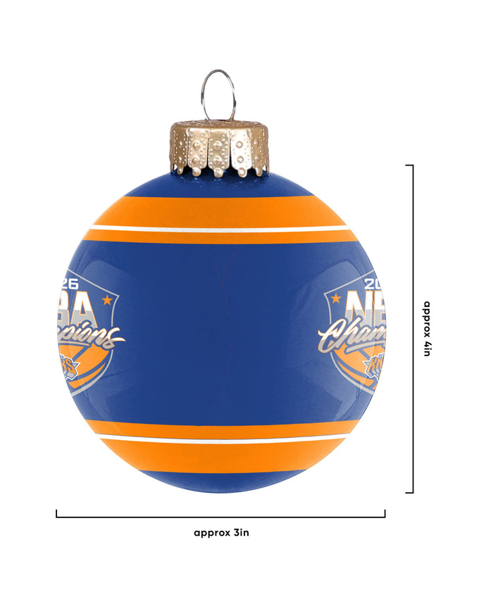 New York Knicks 2026 NBA Champions Glass Ball Ornament FOCO - FOCO.com