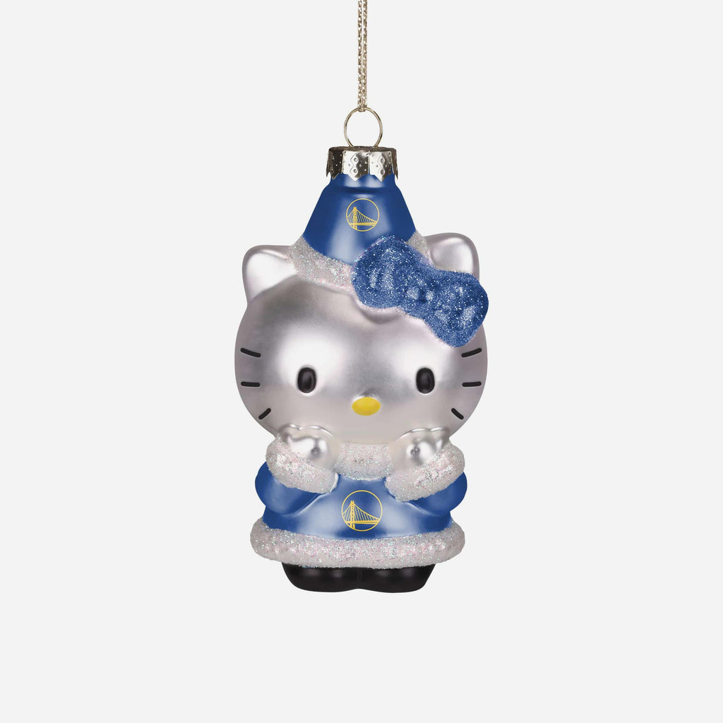 Golden State Warriors Hello Kitty® Glitter Ornament FOCO - FOCO.com
