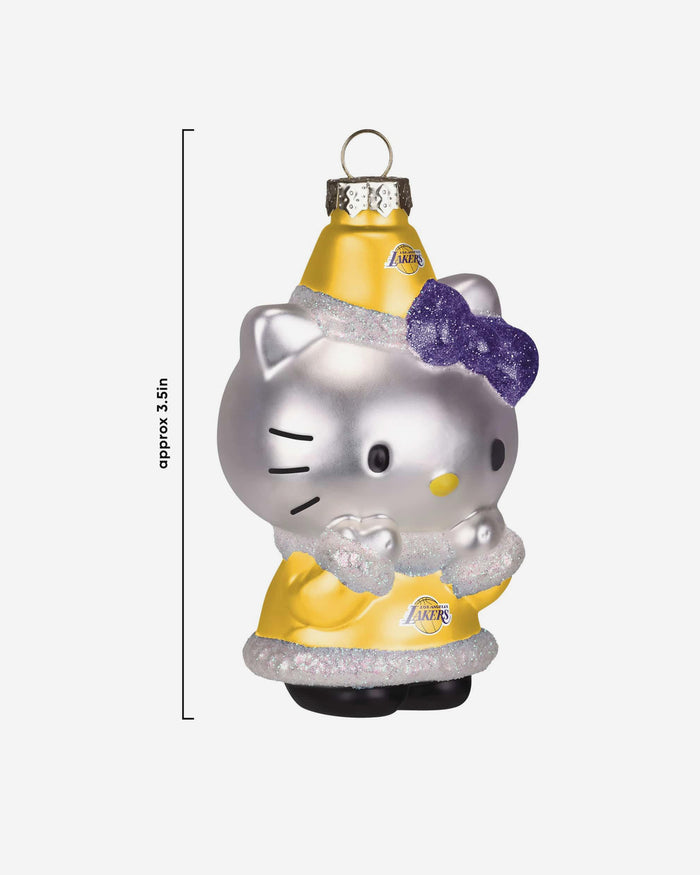 Los Angeles Lakers Hello Kitty® Glitter Ornament FOCO - FOCO.com