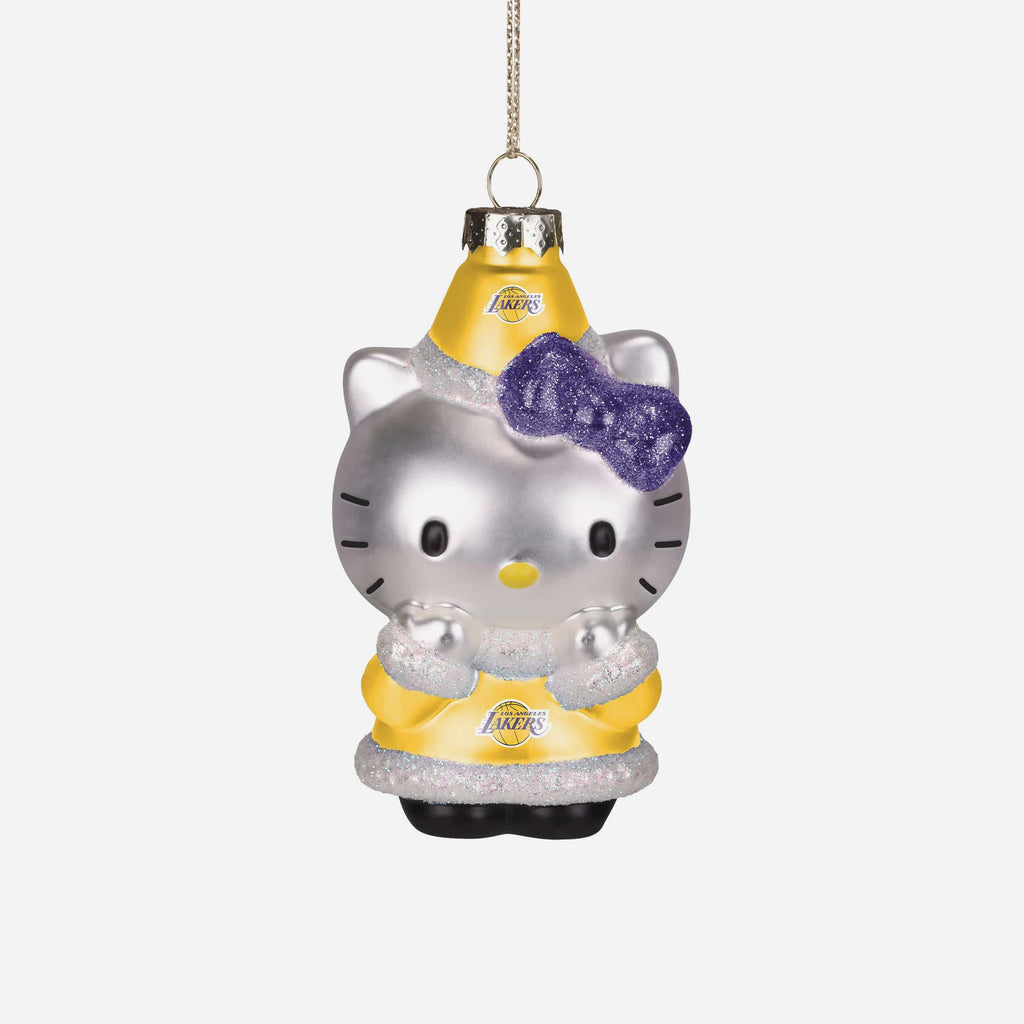 Los Angeles Lakers Hello Kitty® Glitter Ornament FOCO - FOCO.com