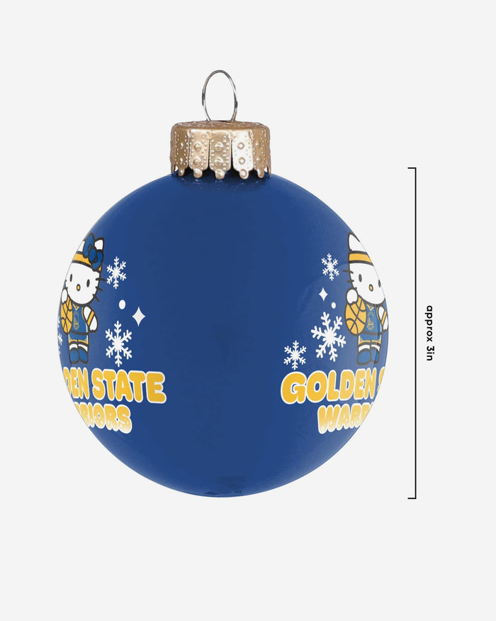 Golden State Warriors Hello Kitty® Glass Ball Ornament FOCO - FOCO.com