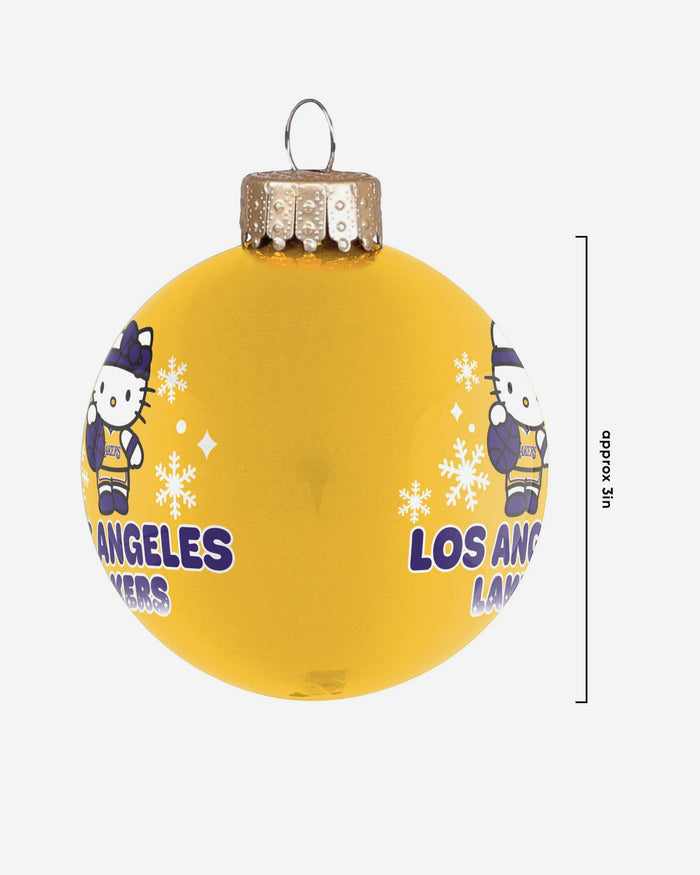 Los Angeles Lakers Hello Kitty® Glass Ball Ornament FOCO - FOCO.com