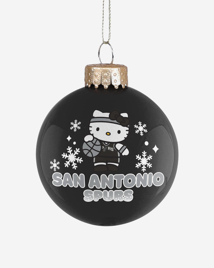 San Antonio Spurs Hello Kitty® Glass Ball Ornament FOCO - FOCO.com