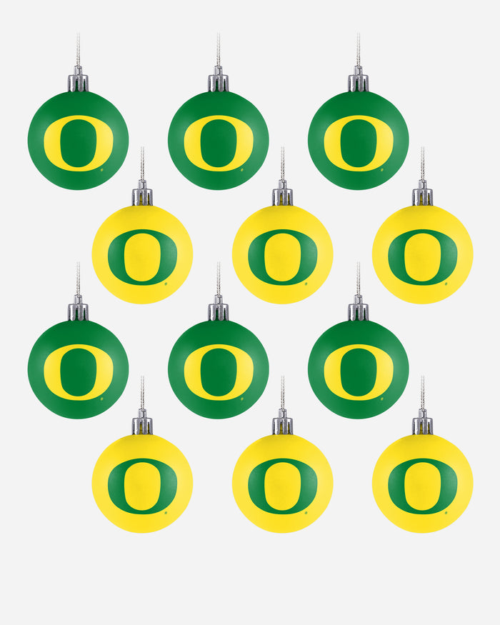 Oregon Ducks 12 Pack Ball Ornament Set Foco - FOCO.com