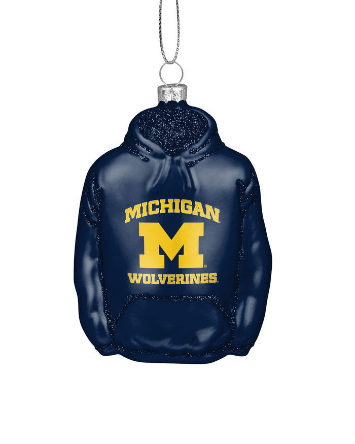 Michigan Wolverines Glitter Hoodie Ornament FOCO - FOCO.com