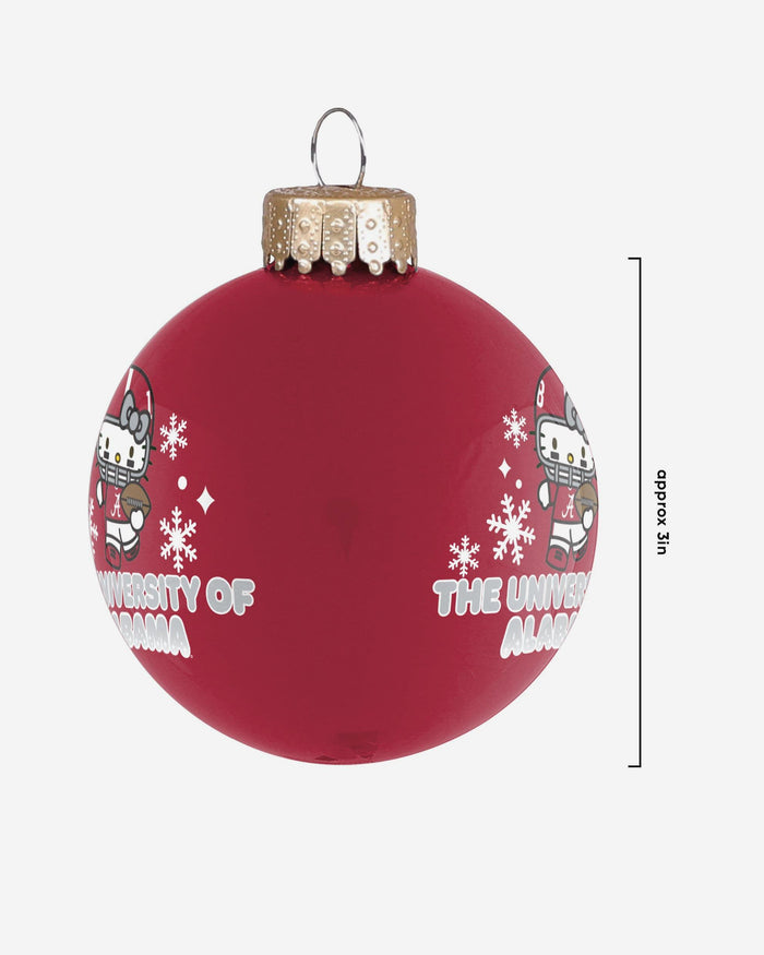 Alabama Crimson Tide Hello Kitty® Glass Ball Ornament FOCO - FOCO.com