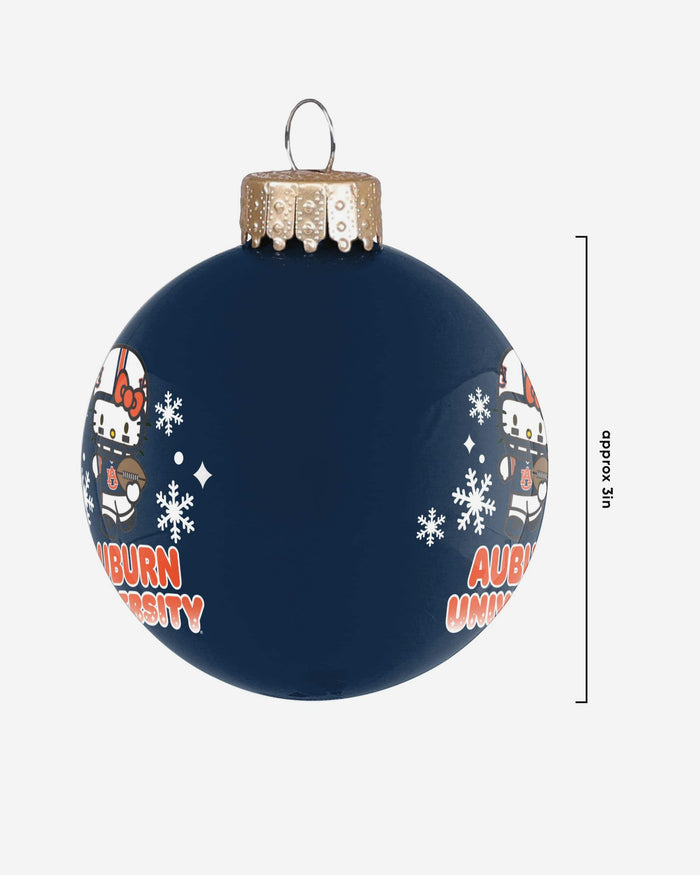 Auburn Tigers Hello Kitty® Glass Ball Ornament FOCO - FOCO.com