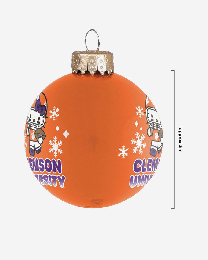 Clemson Tigers Hello Kitty® Glass Ball Ornament FOCO - FOCO.com