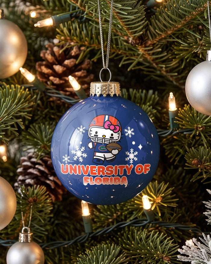 Florida Gators Hello Kitty® Glass Ball Ornament FOCO - FOCO.com