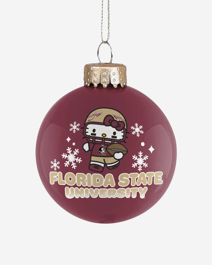 Florida State Seminoles Hello Kitty® Glass Ball Ornament FOCO - FOCO.com