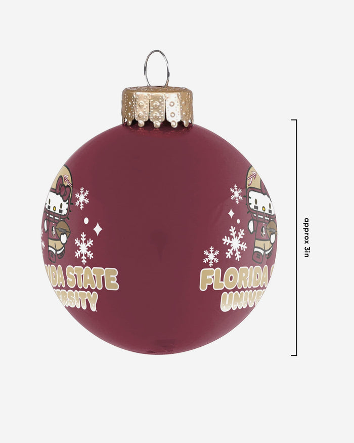 Florida State Seminoles Hello Kitty® Glass Ball Ornament FOCO - FOCO.com