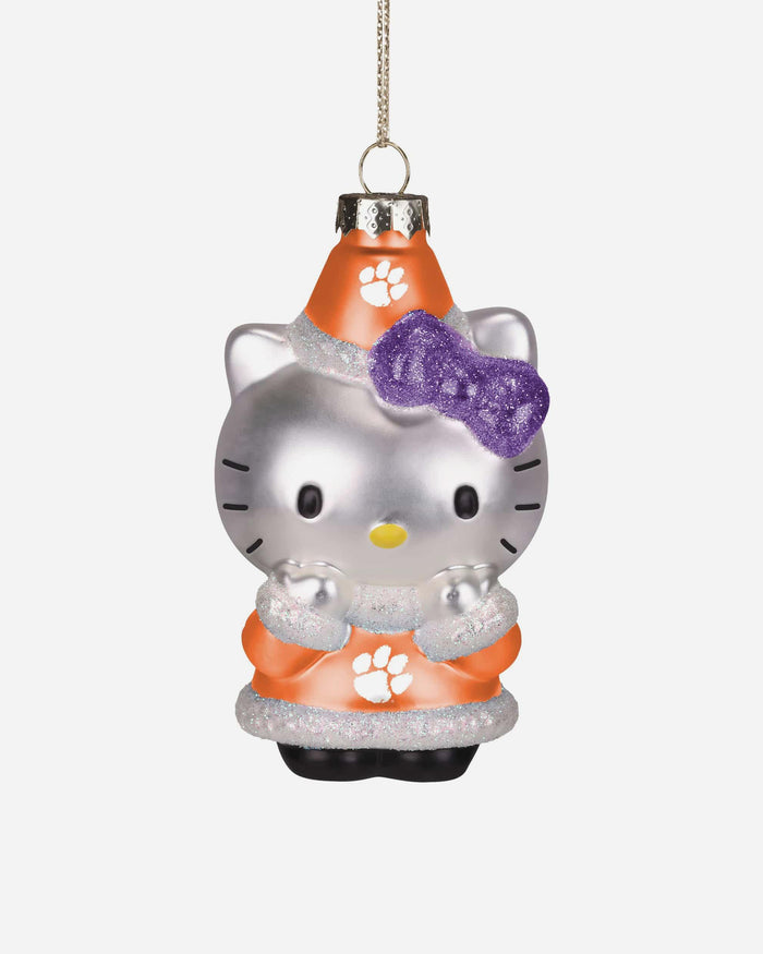Clemson Tigers Hello Kitty® Glitter Ornament FOCO - FOCO.com