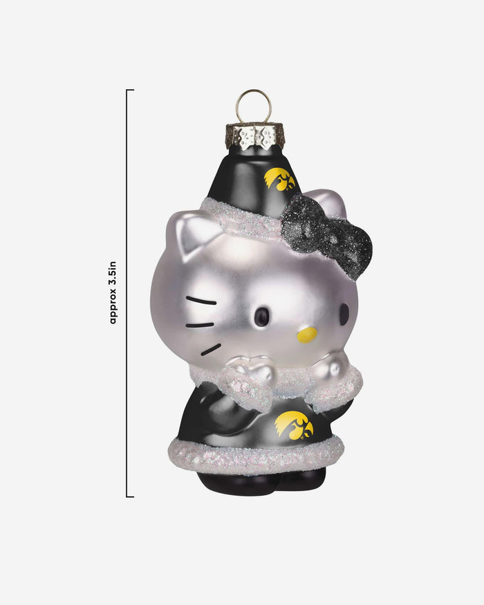 Iowa Hawkeyes Hello Kitty® Glitter Ornament FOCO - FOCO.com