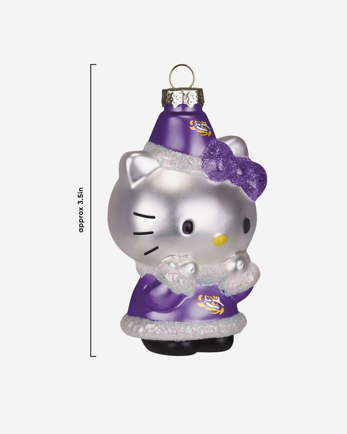LSU Tigers Hello Kitty® Glitter Ornament FOCO - FOCO.com