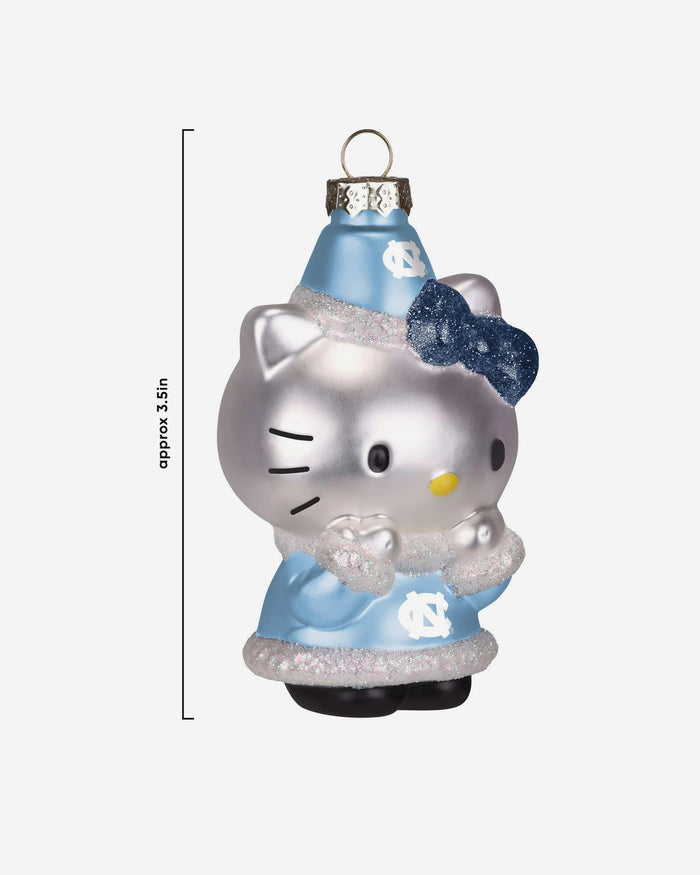 North Carolina Tar Heels Hello Kitty® Glitter Ornament FOCO - FOCO.com
