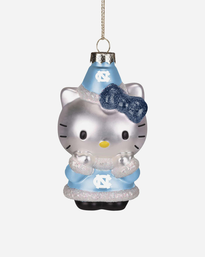 North Carolina Tar Heels Hello Kitty® Glitter Ornament FOCO - FOCO.com