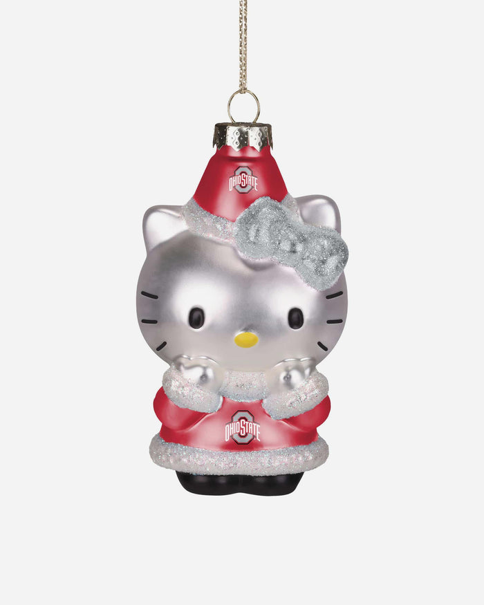 Ohio State Buckeyes Hello Kitty® Glitter Ornament FOCO - FOCO.com