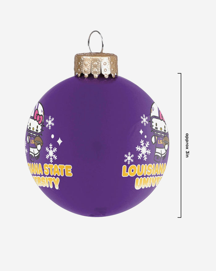 LSU Tigers Hello Kitty® Glass Ball Ornament FOCO - FOCO.com
