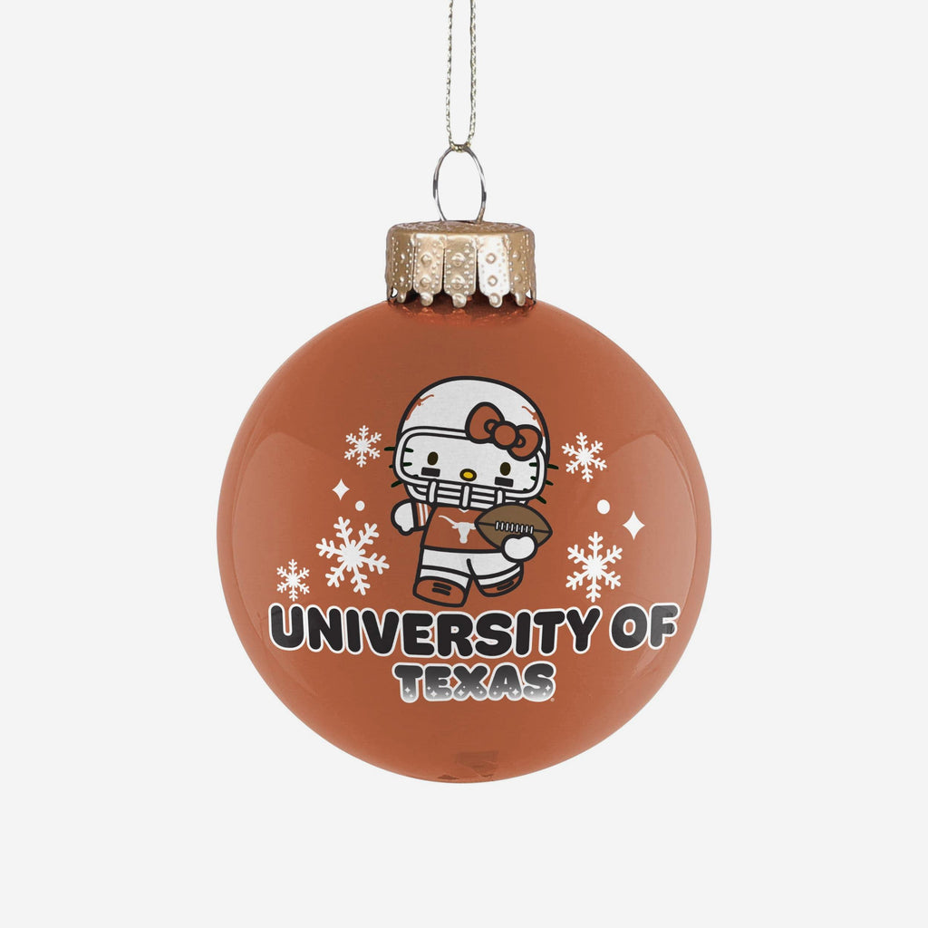 Texas Longhorns Hello Kitty® Glass Ball Ornament FOCO - FOCO.com