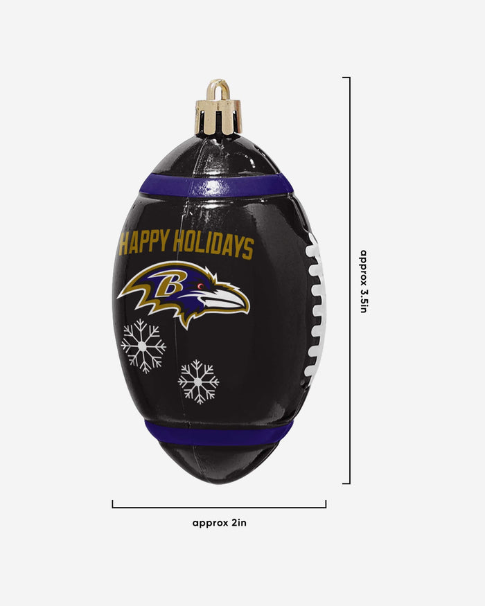 Baltimore Ravens 12 Pack Football Ornament Set FOCO - FOCO.com