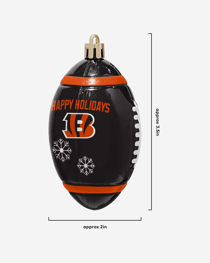 Cincinnati Bengals 12 Pack Football Ornament Set FOCO - FOCO.com