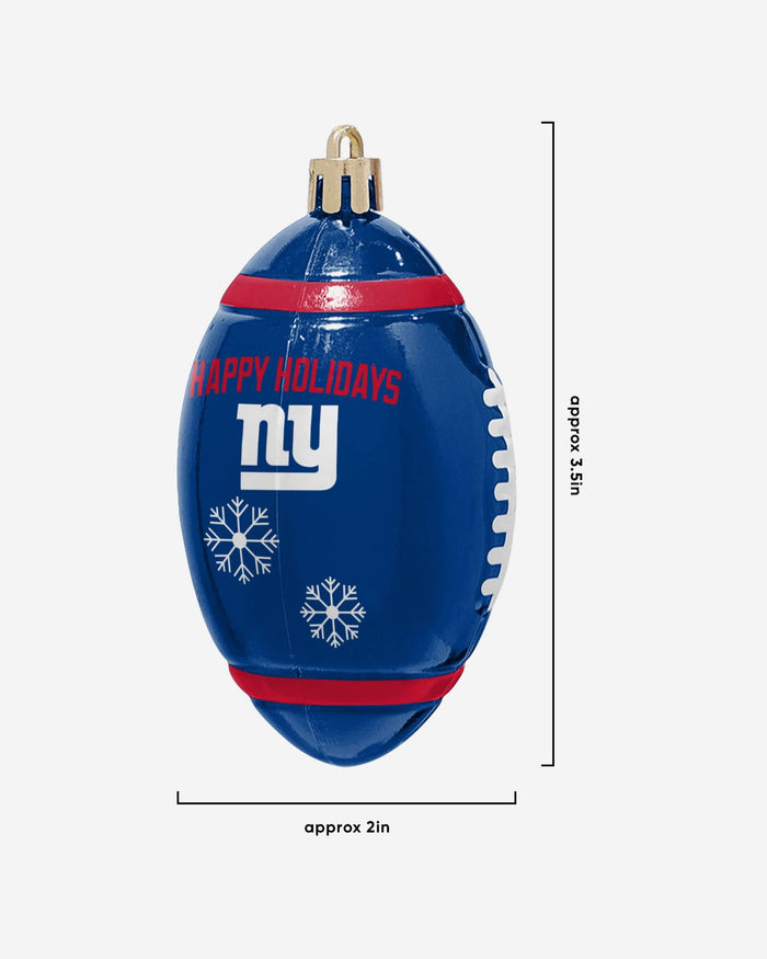 New York Giants 12 Pack Football Ornament Set FOCO - FOCO.com