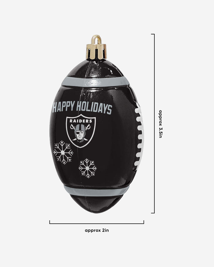 Las Vegas Raiders 12 Pack Football Ornament Set FOCO - FOCO.com