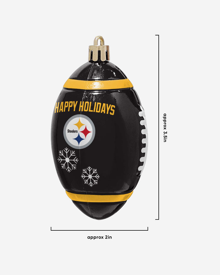 Pittsburgh Steelers 12 Pack Football Ornament Set FOCO - FOCO.com