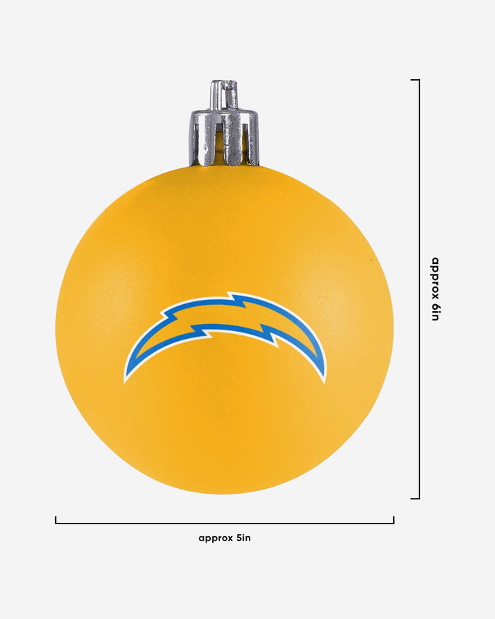 Los Angeles Chargers 12 Pack Ball Ornament Set FOCO - FOCO.com