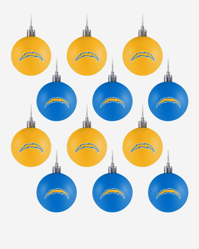 Los Angeles Chargers 12 Pack Ball Ornament Set FOCO - FOCO.com