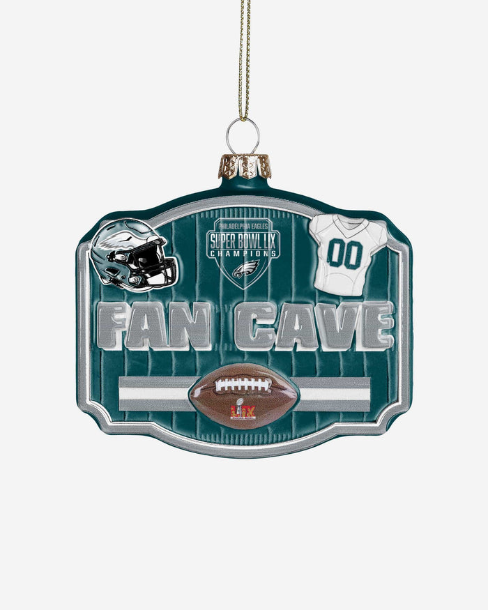 Philadelphia Eagles Super Bowl LIX Champions Blown Glass Fancave Ornament FOCO - FOCO.com