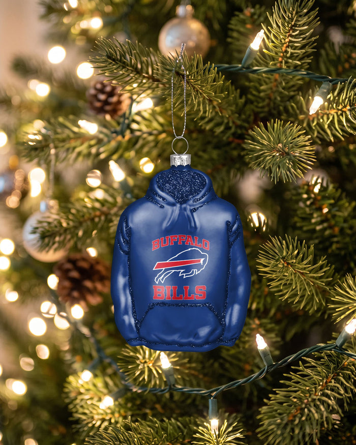 Buffalo Bills Glitter Hoodie Ornament FOCO - FOCO.com