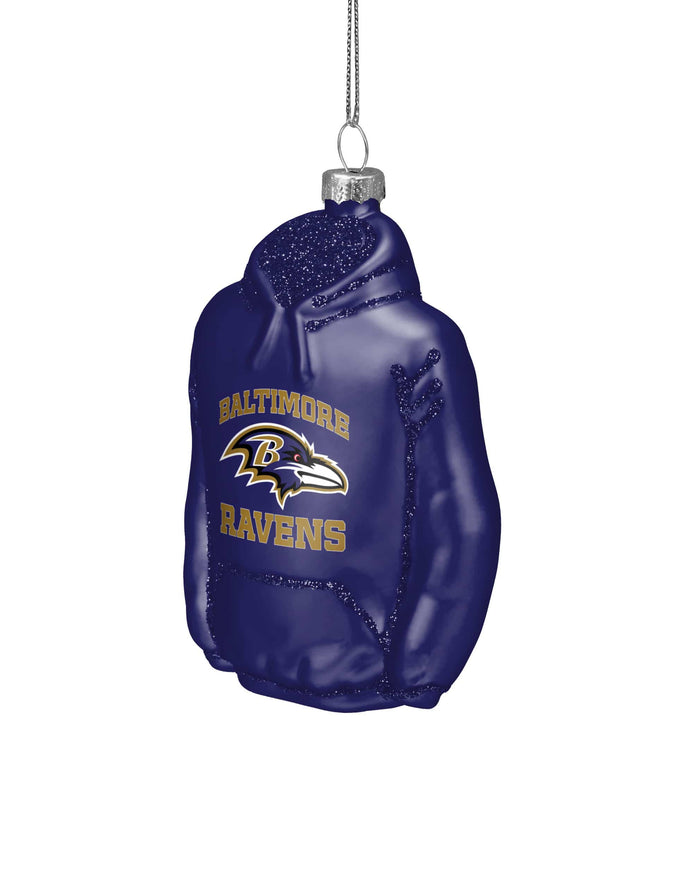 Baltimore Ravens Glitter Hoodie Ornament FOCO - FOCO.com