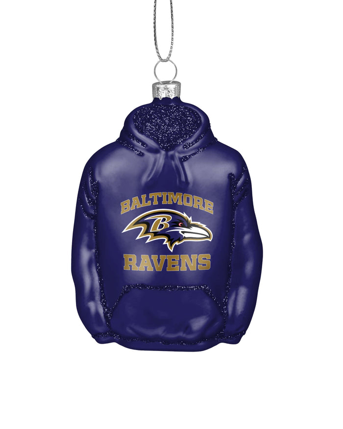 Baltimore Ravens Glitter Hoodie Ornament FOCO - FOCO.com