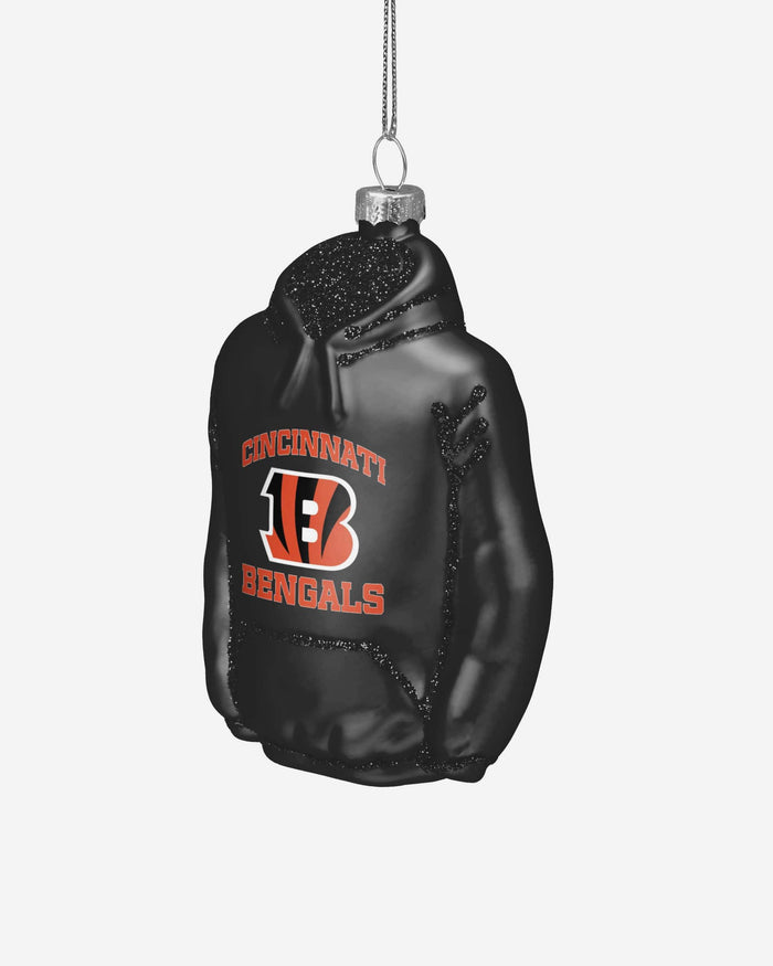 Cincinnati Bengals Glitter Hoodie Ornament FOCO - FOCO.com