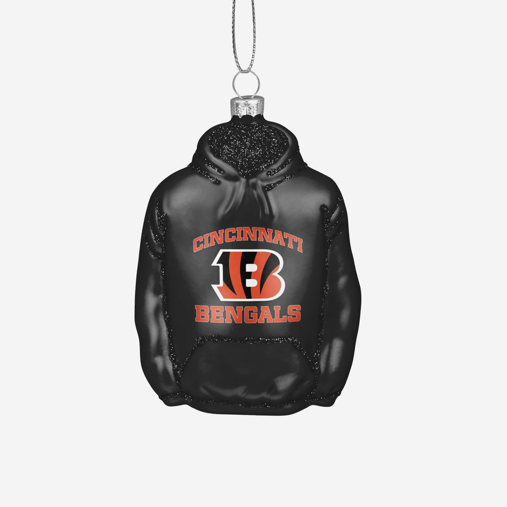 Cincinnati Bengals Glitter Hoodie Ornament FOCO - FOCO.com