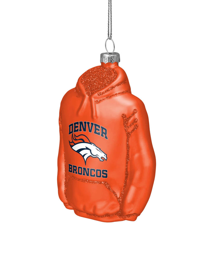 Denver Broncos Glitter Hoodie Ornament FOCO - FOCO.com