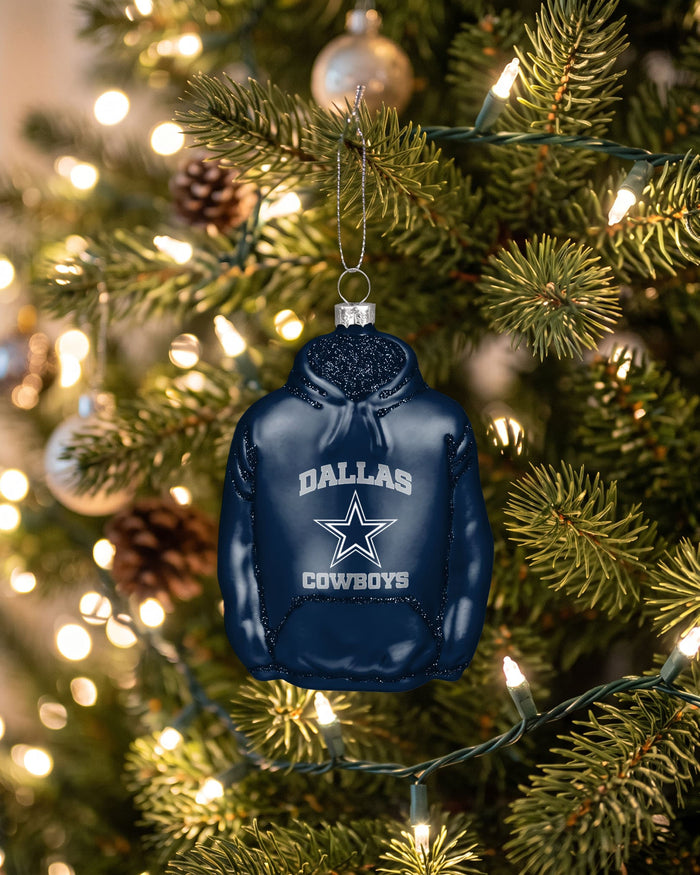 Dallas Cowboys Glitter Hoodie Ornament FOCO - FOCO.com