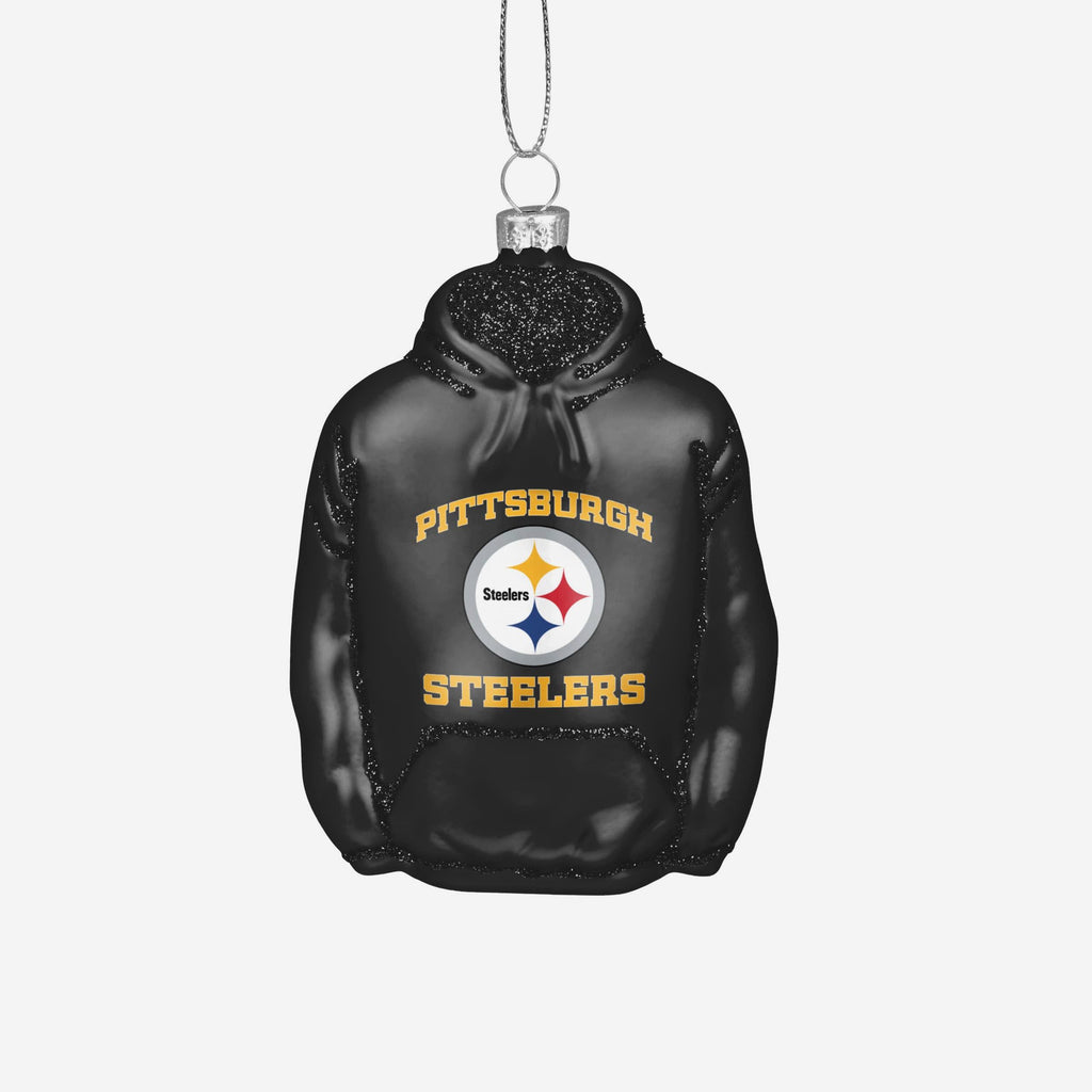 Pittsburgh Steelers Glitter Hoodie Ornament FOCO - FOCO.com