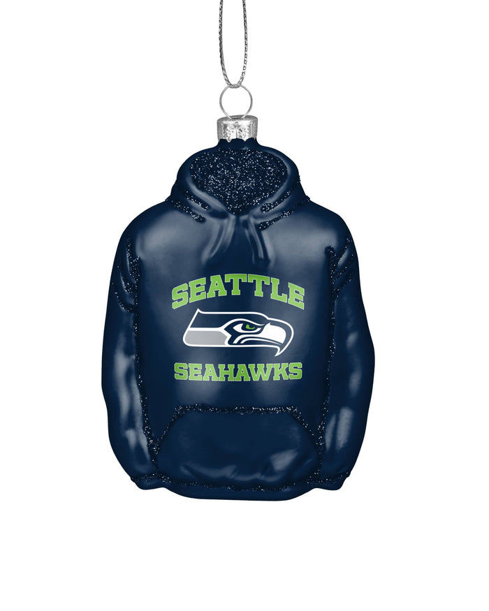 Seattle Seahawks Glitter Hoodie Ornament FOCO - FOCO.com