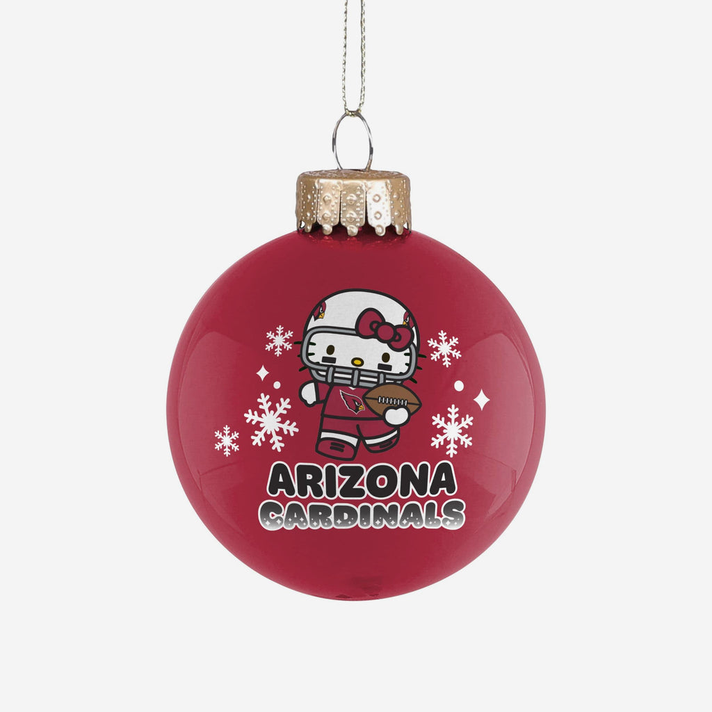 Arizona Cardinals Hello Kitty® Glass Ball Ornament