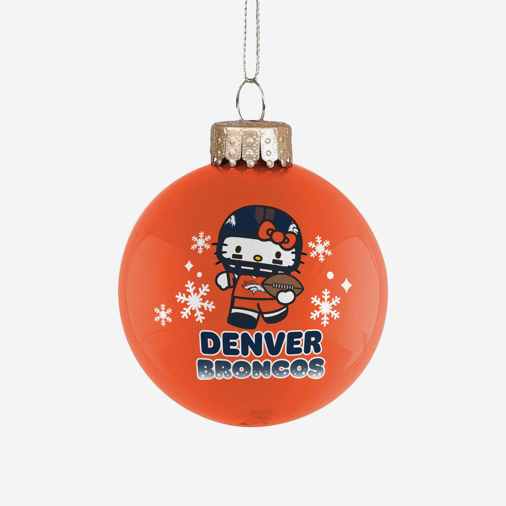 Denver Broncos Hello Kitty® Glass Ball Ornament FOCO - FOCO.com