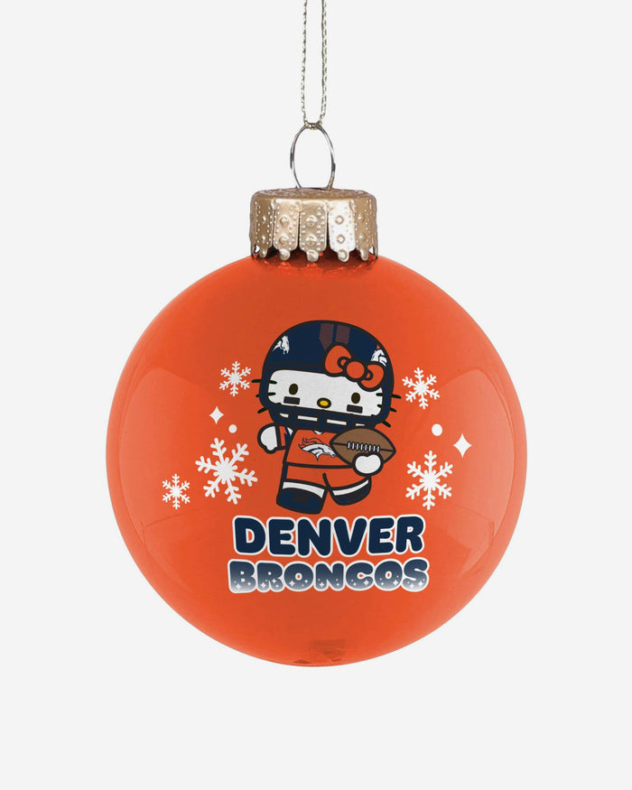 Denver Broncos Hello Kitty® Glass Ball Ornament FOCO - FOCO.com