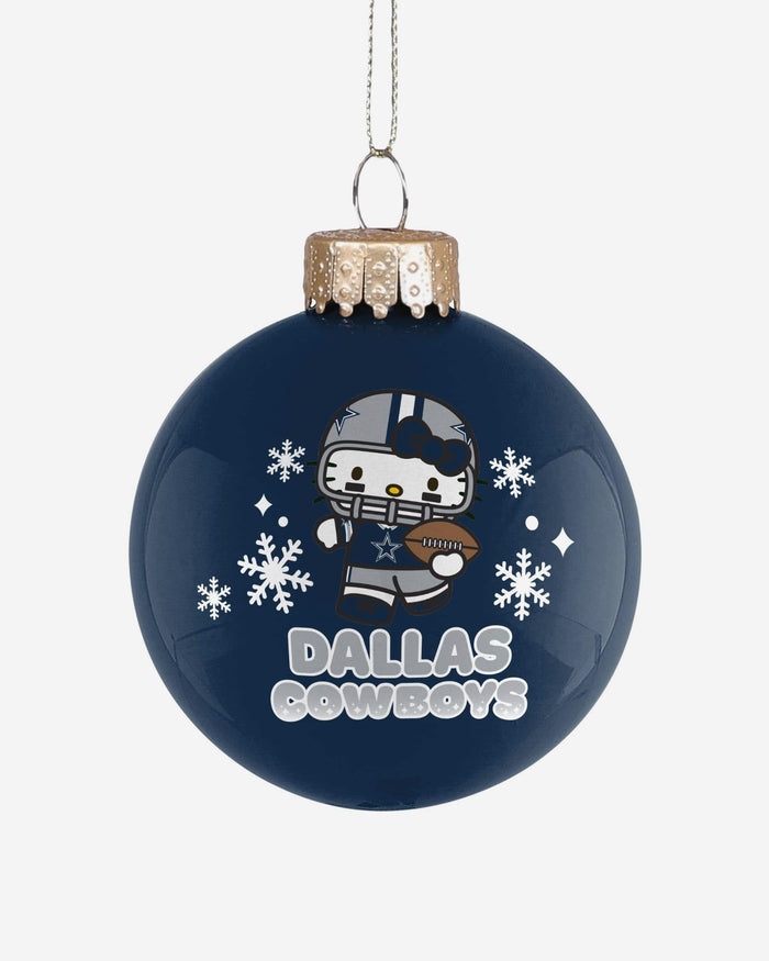 Dallas Cowboys Hello Kitty® Glass Ball Ornament FOCO - FOCO.com