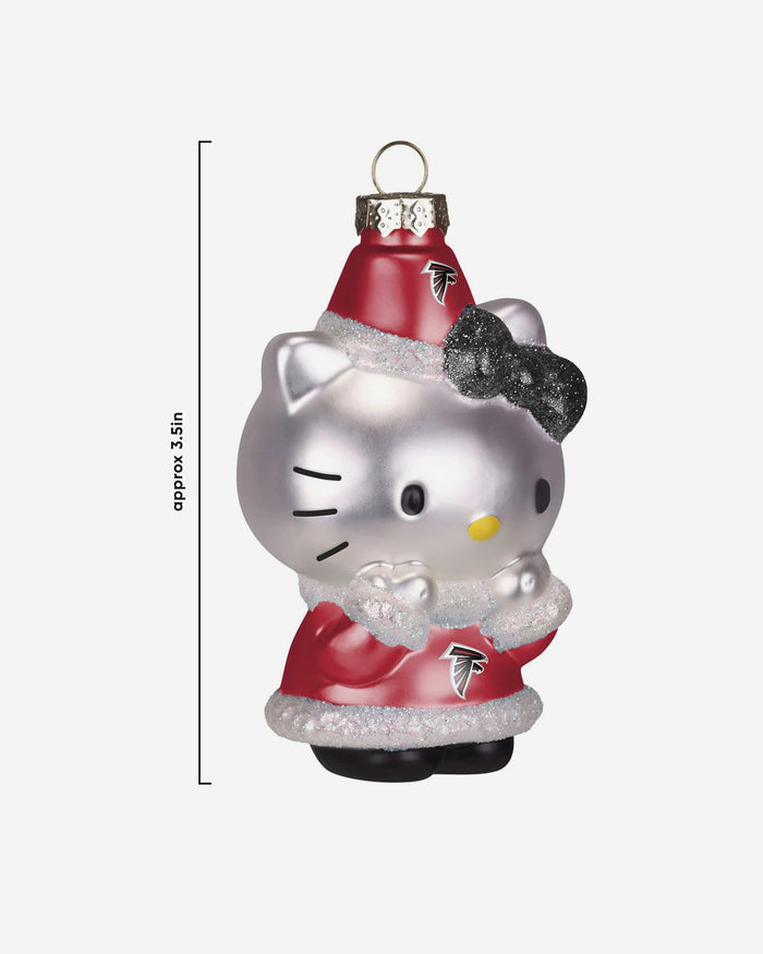Atlanta Falcons Hello Kitty® Glitter Ornament FOCO - FOCO.com