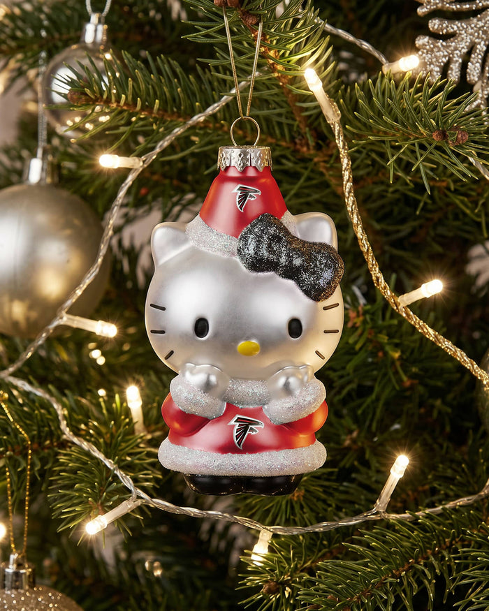 Atlanta Falcons Hello Kitty® Glitter Ornament FOCO - FOCO.com