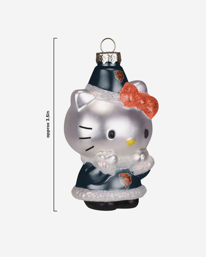 Chicago Bears Hello Kitty® Glitter Ornament FOCO - FOCO.com