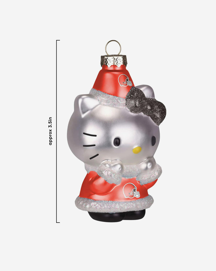 Cleveland Browns Hello Kitty® Glitter Ornament FOCO - FOCO.com
